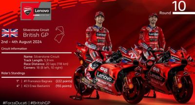 Ducati Lenovo Team regresa a la acción en el GP de Gran Bretaña del Moto GP