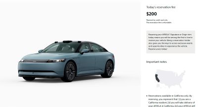 Venta directa vs concesionarios: el caso Sony Honda Mobility y el Afeela 1 en California