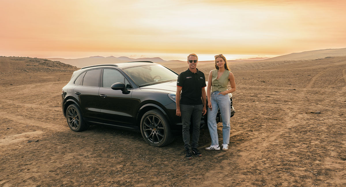 Gonzalo Flechelle, gerente de Porsche Perú, y Carolina Braedt.