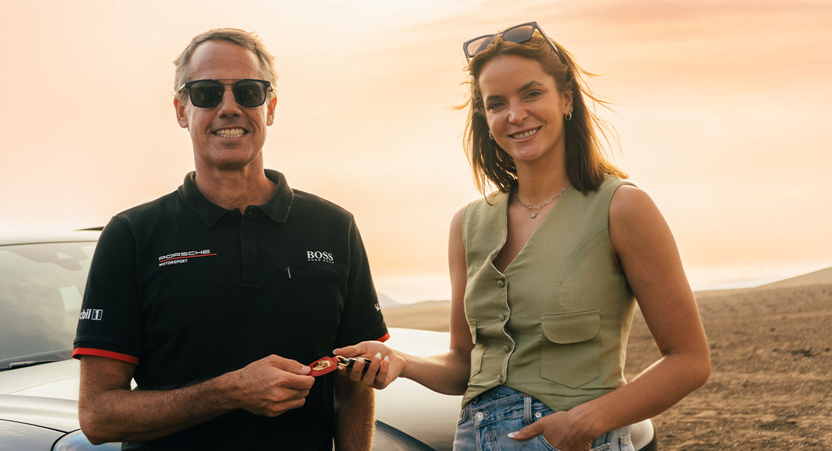 Gonzalo Flechelle, gerente de Porsche Perú, y Carolina Braedt.