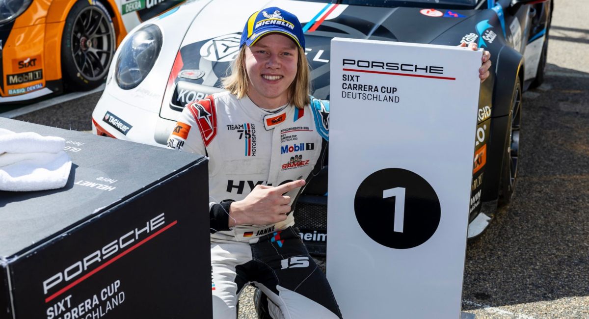 Janne Stiak, el ganador más joven en la historia de la Porsche Carrera Cup Deutschland