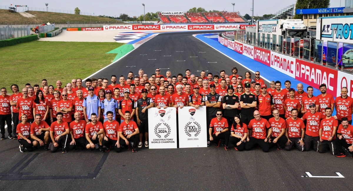 Ducati alcanza las 100 victorias en MotoGP 