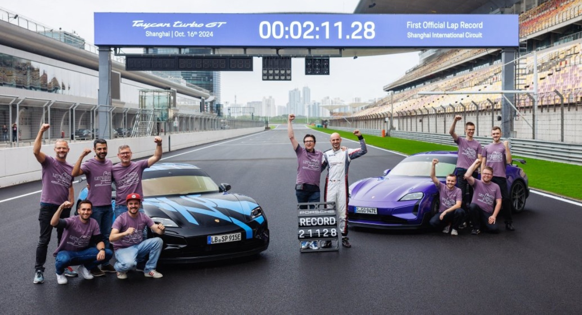 Récords globales del Taycan Turbo GT con paquete Weissach