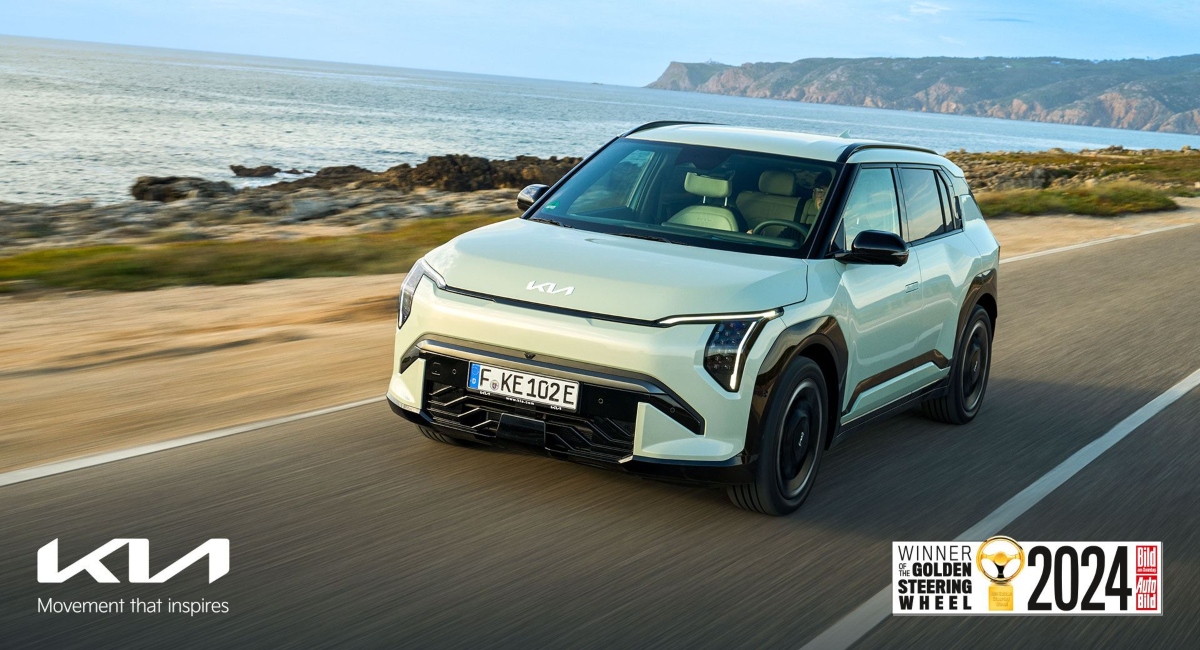 Kia EV3 gana el premio Golden Steering Wheel 2024 al mejor coche de menos de 40.000 €